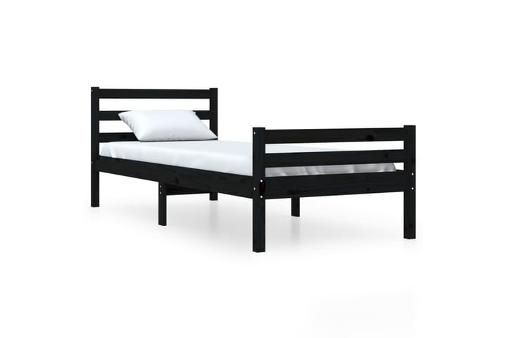 Sängynrunko täysi mänty 90x190 cm 3FT Single - Musta - Sänkykehikot & sängynrungot