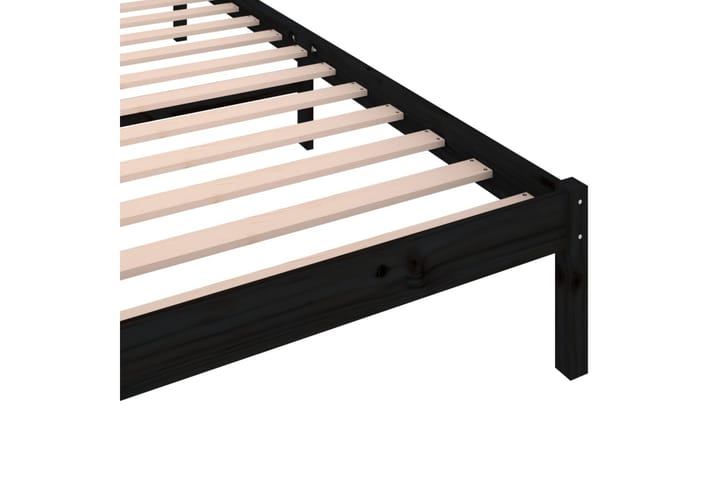 Sängynrunko täysi mänty 90x200 cm musta - Musta - Sänkykehikot & sängynrungot