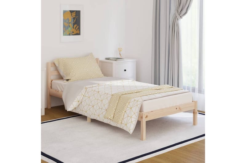 Sängynrunko täysi mänty 90x200 cm - Ruskea - Huonekalut - Sänky - Sänkykehikot & sängynrungot