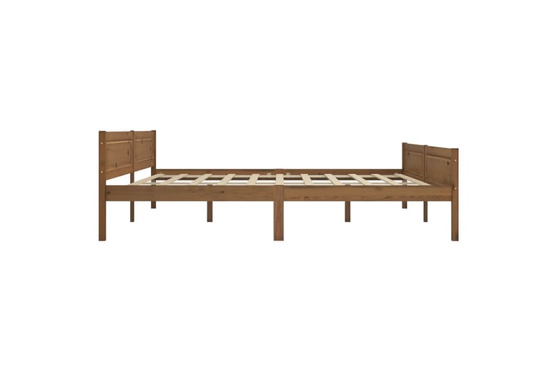Sängynrunko täysi mänty hunajanruskea 200x200 cm - Huonekalut - Sänky - Sänkykehikot & sängynrungot