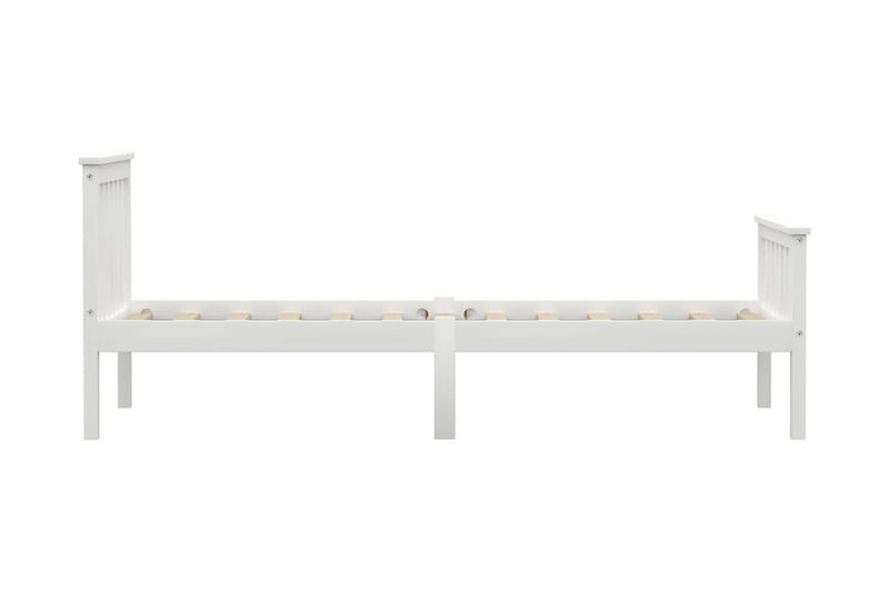 Sängynrunko täysi mänty valkoinen 90x200 cm - Valkoinen - Huonekalut - Sänky - Sänkykehikot & sängynrungot