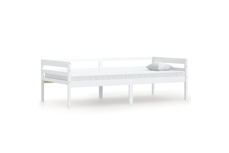 Sängynrunko täysi mänty valkoinen 90x200 cm - Huonekalut - Sänky - Sänkykehikot & sängynrungot