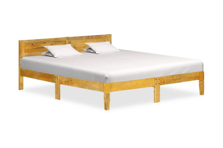 Sängynrunko täysi mangopuu 140 cm - Ruskea - Sänkykehikot & sängynrungot