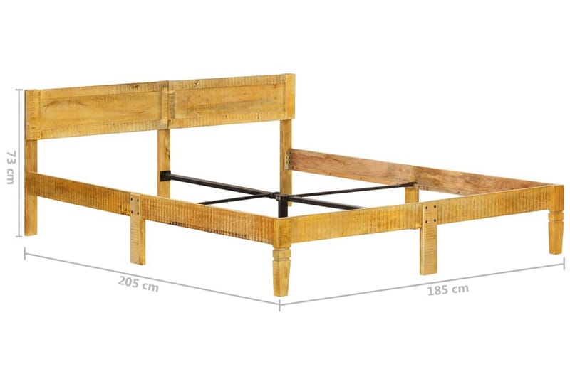 Sängynrunko täysi mangopuu 180 cm - Ruskea - Huonekalut - Sänky - Sänkykehikot & sängynrungot
