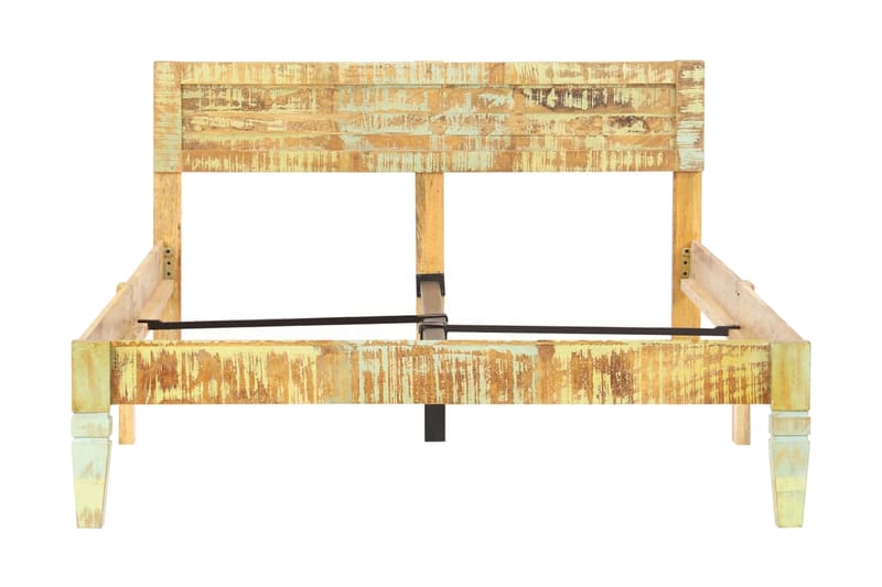 Sängynrunko täysi uusiokäytetty puu 120x200 cm - Ruskea - Huonekalut - Sänky - Sänkykehikot & sängynrungot