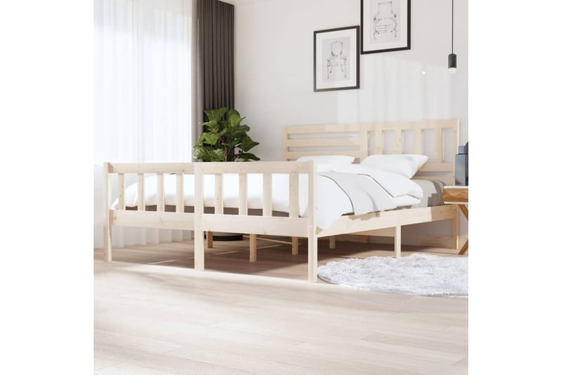 Sängynrunko täysi puu 180x200 cm 6FT Super King - Ruskea - Huonekalut - Sänky - Sänkykehikot & sängynrungot