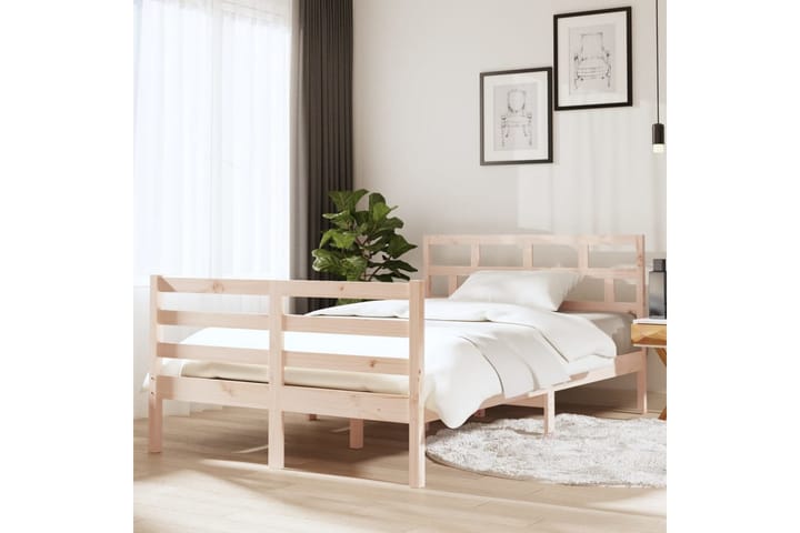 Sängynrunko täysi puu 120x190 cm 4FT Small Double - Ruskea - Sänkykehikot & sängynrungot