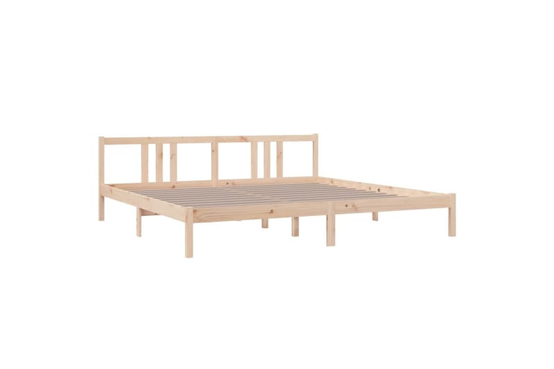 Sängynrunko täysi puu 200x200 cm - Ruskea - Huonekalut - Sänky - Sänkykehikot & sängynrungot