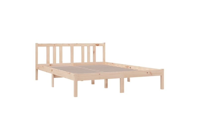 Sängynrunko täysi puu 140x190 cm - Ruskea - Huonekalut - Sänky - Sänkykehikot & sängynrungot