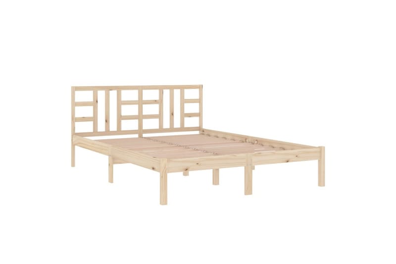Sängynrunko täysi puu 200x200 cm - Ruskea - Huonekalut - Sänky - Sänkykehikot & sängynrungot