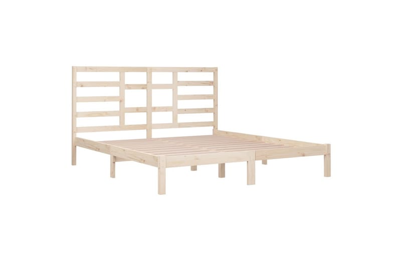 Sängynrunko täysi puu 200x200 cm - Ruskea - Huonekalut - Sänky - Sänkykehikot & sängynrungot