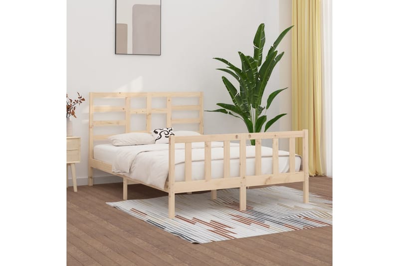 Sängynrunko täysi puu 150x200 cm 5FT King Size - Ruskea - Huonekalut - Sänky - Sänkykehikot & sängynrungot