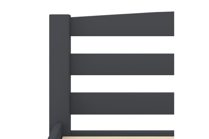Sängynrunko tummanharmaa täysi mänty 180x200 cm - Sänkykehikot & sängynrungot