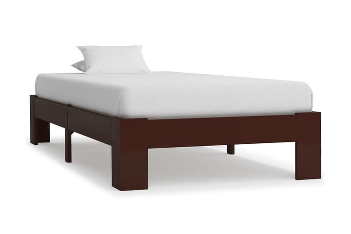 Sängynrunko tummanruskea mänty 100x200 cm - Ruskea - Sänkykehikot & sängynrungot