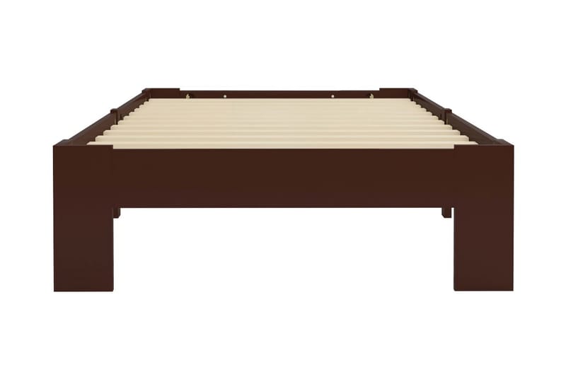 Sängynrunko tummanruskea mänty 100x200 cm - Ruskea - Huonekalut - Sänky - Sänkykehikot & sängynrungot