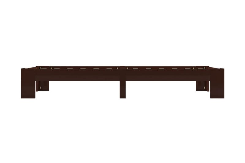 Sängynrunko tummanruskea mänty 100x200 cm - Ruskea - Huonekalut - Sänky - Sänkykehikot & sängynrungot