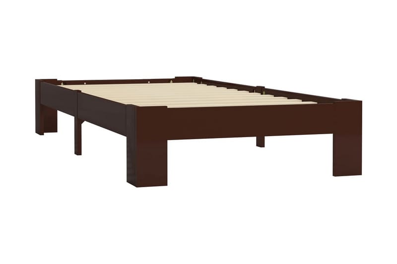 Sängynrunko tummanruskea mänty 100x200 cm - Ruskea - Huonekalut - Sänky - Sänkykehikot & sängynrungot