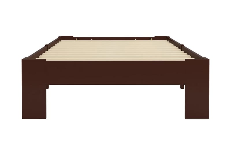 Sängynrunko tummanruskea mänty 90x200 cm - Ruskea - Huonekalut - Sänky - Sänkykehikot & sängynrungot