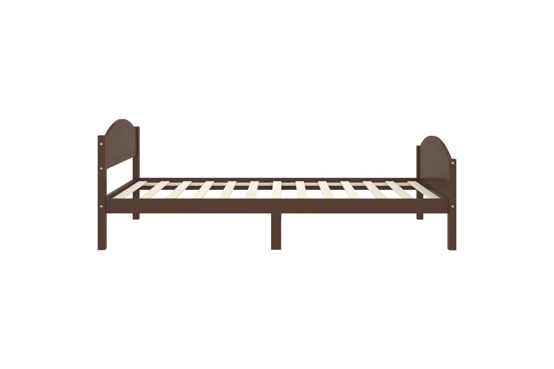 Sängynrunko tummanruskea täysi mänty 100x200 cm - Ruskea - Huonekalut - Sänky - Sänkykehikot & sängynrungot
