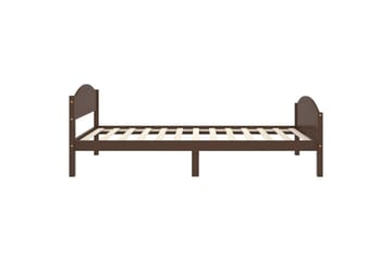 Sängynrunko tummanruskea täysi mänty 100x200 cm - Ruskea - Huonekalut - Sänky - Sänkykehikot & sängynrungot