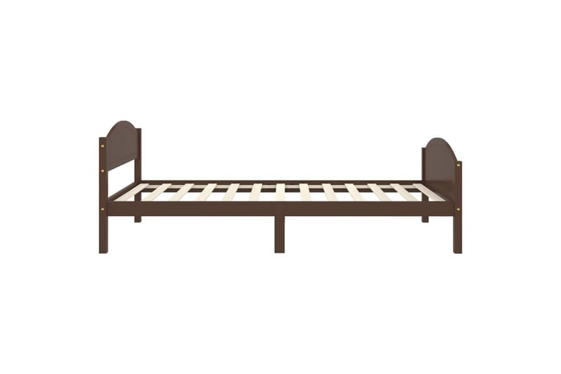 Sängynrunko tummanruskea täysi mänty 100x200 cm - Ruskea - Huonekalut - Sänky - Sänkykehikot & sängynrungot