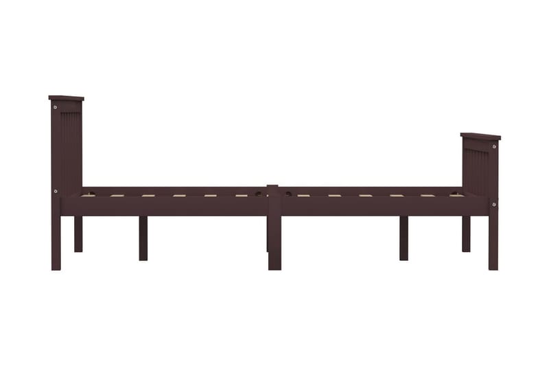 Sängynrunko tummanruskea täysi mänty 120x200 cm - Ruskea - Huonekalut - Sänky - Sänkykehikot & sängynrungot