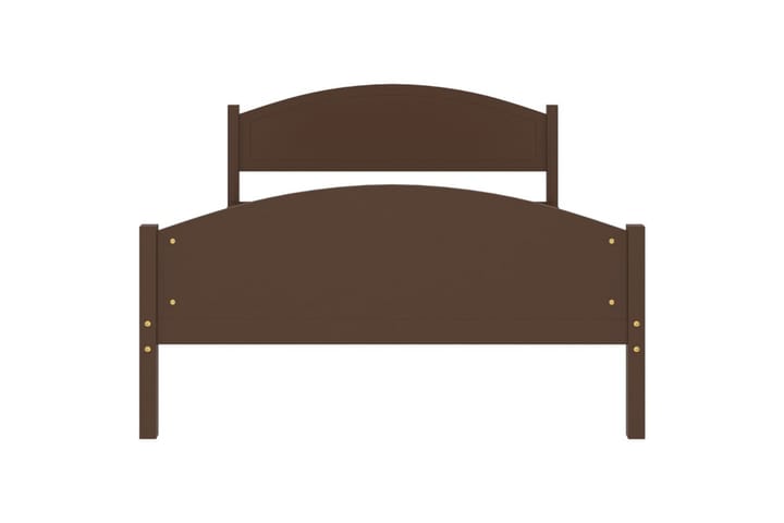 Sängynrunko tummanruskea täysi mänty 120x200 cm - Ruskea - Sänkykehikot & sängynrungot
