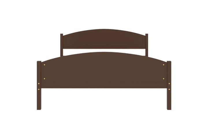 Sängynrunko tummanruskea täysi mänty 160x200 cm - Ruskea - Sänkykehikot & sängynrungot