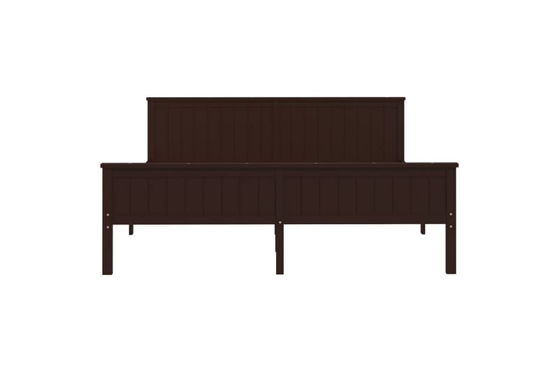 Sängynrunko tummanruskea täysi mänty 200x200 cm - Ruskea - Huonekalut - Sänky - Sänkykehikot & sängynrungot