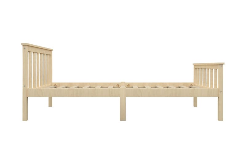 Sängynrunko vaalea täysi mänty 100x200 cm - Ruskea - Huonekalut - Sänky - Sänkykehikot & sängynrungot