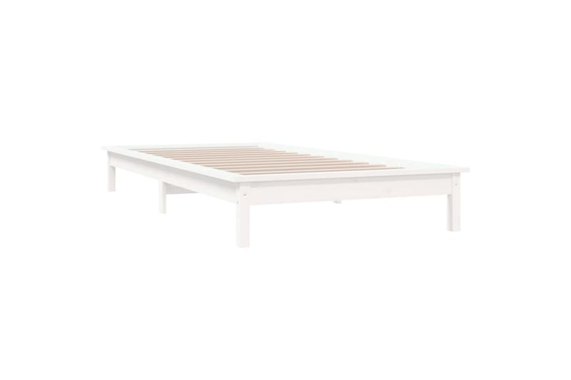 Sängynrunko valkoinen 90x190 cm täysi mänty 3FT Single - Valkoinen - Huonekalut - Sänky - Sänkykehikot & sängynrungot