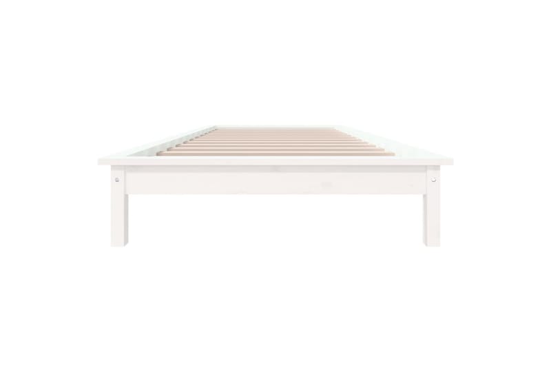 Sängynrunko valkoinen 90x200 cm täysi mänty - Valkoinen - Huonekalut - Sänky - Sänkykehikot & sängynrungot