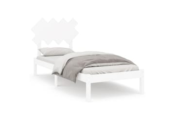 Sängynrunko valkoinen 90x200 cm täysi puu - Valkoinen - Huonekalut - Sänky - Sänkykehikot & sängynrungot
