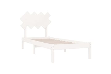 Sängynrunko valkoinen 90x200 cm täysi puu - Valkoinen - Huonekalut - Sänky - Sänkykehikot & sängynrungot