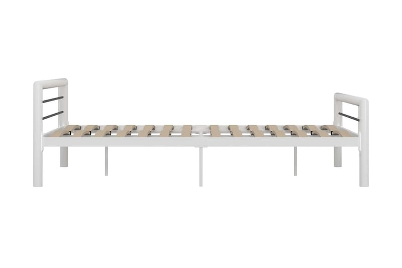 Sängynrunko valkoinen ja musta metalli 120x200 cm - Valkoinen - Huonekalut - Sänky - Sänkykehikot & sängynrungot