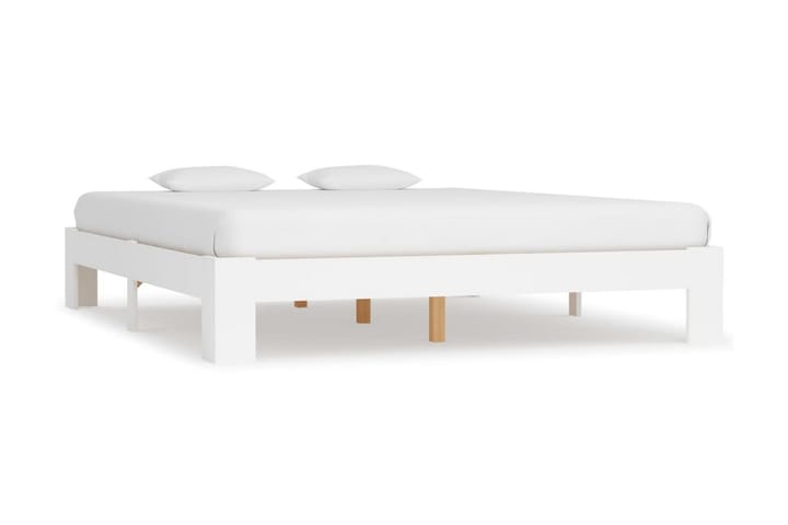 Sängynrunko valkoinen mänty 160x200 cm - Valkoinen - Sänkykehikot & sängynrungot