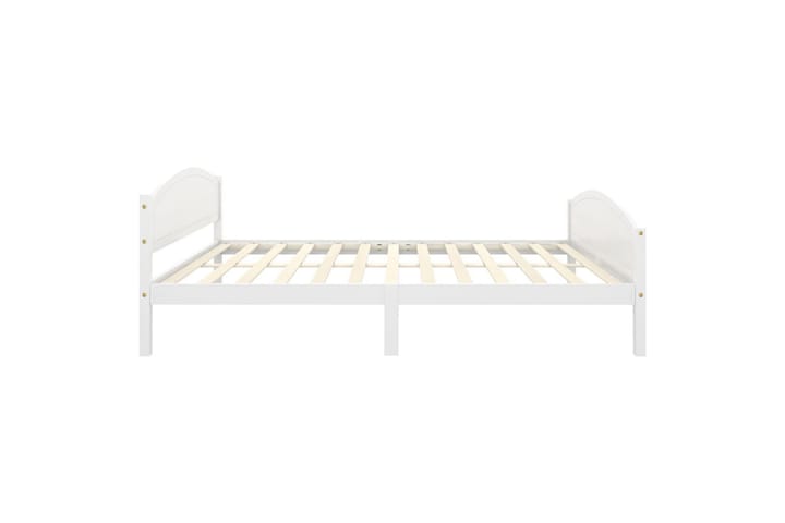 Sängynrunko valkoinen mänty 160x200 cm - Valkoinen - Sänkykehikot & sängynrungot
