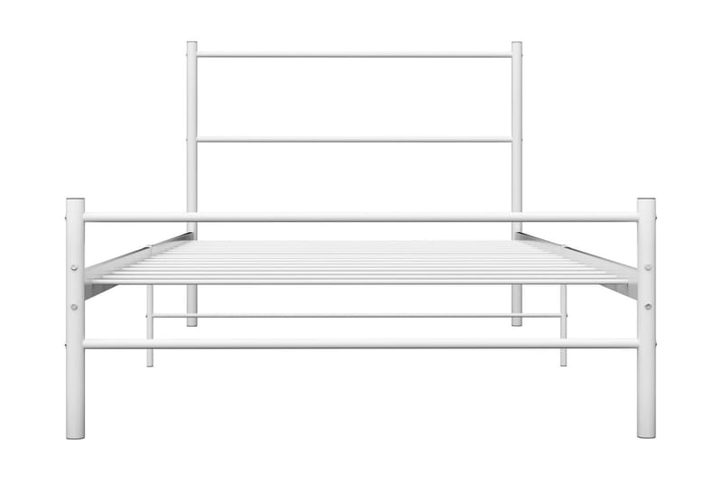 Sängynrunko valkoinen metalli 100x200 cm - Valkoinen - Huonekalut - Sänky - Sänkykehikot & sängynrungot