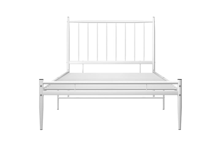 Sängynrunko valkoinen metalli 100x200 cm - Valkoinen - Sänkykehikot & sängynrungot