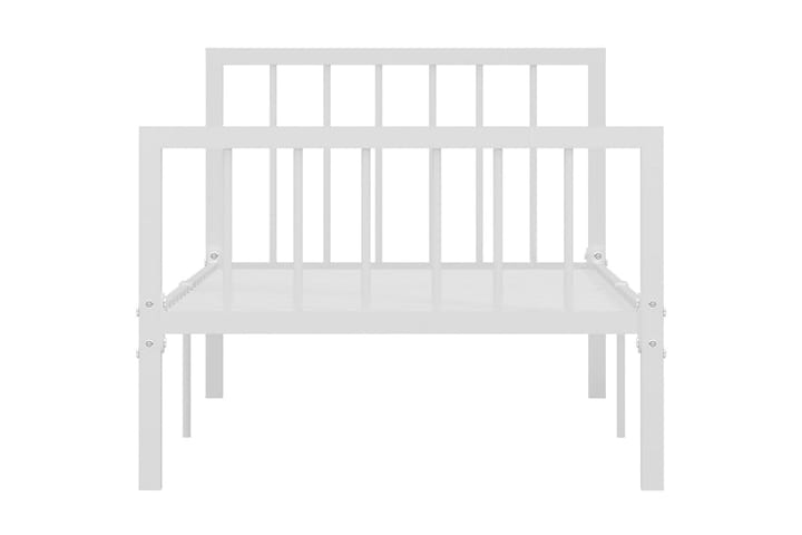 Sängynrunko valkoinen metalli 100x200 cm - Sänkykehikot & sängynrungot