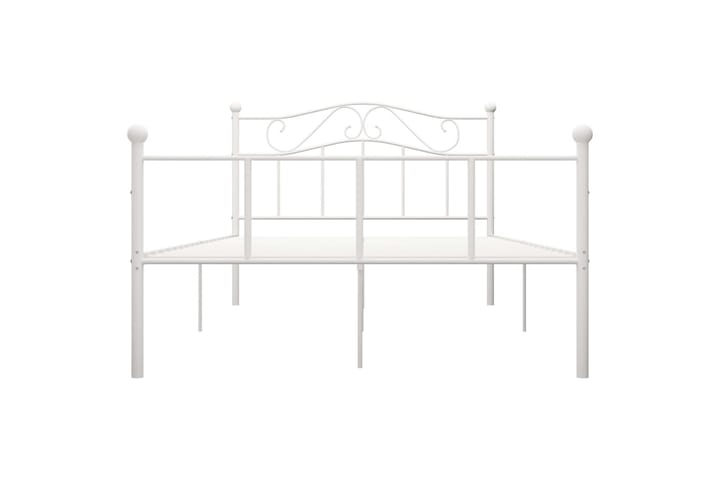 Sängynrunko valkoinen metalli 120x200 cm - Sänkykehikot & sängynrungot