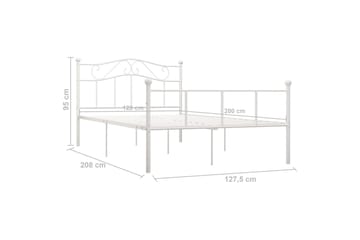 Sängynrunko valkoinen metalli 120x200 cm - Huonekalut - Sänky - Sänkykehikot & sängynrungot