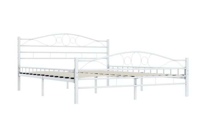 Sängynrunko valkoinen metalli 140x200 cm - Valkoinen - Sänkykehikot & sängynrungot