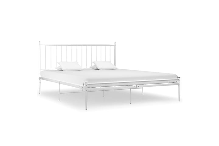 Sängynrunko valkoinen metalli 140x200 cm - Sänkykehikot & sängynrungot