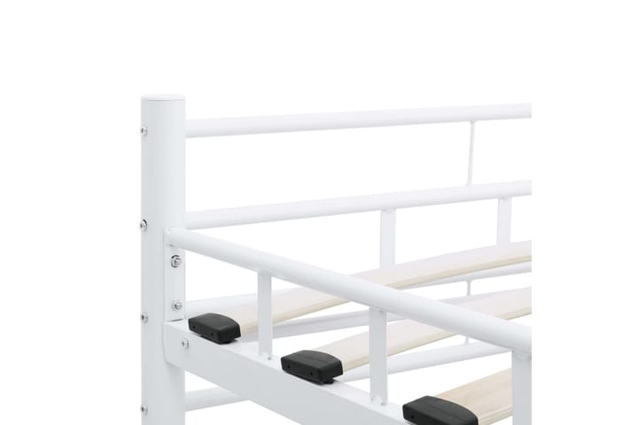Sängynrunko valkoinen metalli 160x200 cm - Valkoinen - Sänkykehikot & sängynrungot