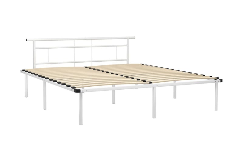 Sängynrunko valkoinen metalli 180x200 cm - Huonekalut - Sänky - Sänkykehikot & sängynrungot