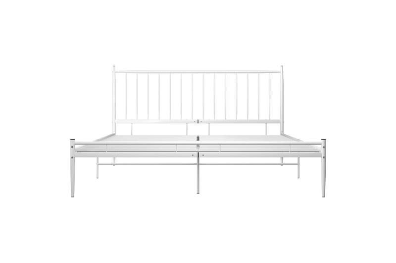 Sängynrunko valkoinen metalli 200x200 cm - Valkoinen - Huonekalut - Sänky - Sänkykehikot & sängynrungot
