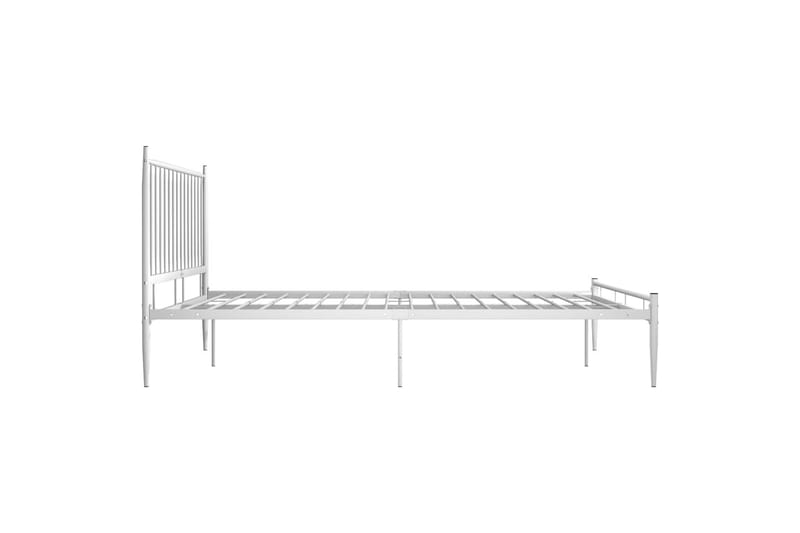 Sängynrunko valkoinen metalli 200x200 cm - Valkoinen - Huonekalut - Sänky - Sänkykehikot & sängynrungot