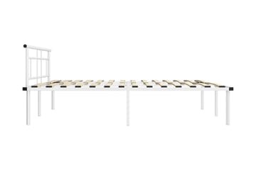 Sängynrunko valkoinen metalli 200x200 cm - Huonekalut - Sänky - Sänkykehikot & sängynrungot
