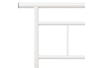 Sängynrunko valkoinen metalli 200x200 cm - Huonekalut - Sänky - Sänkykehikot & sängynrungot
